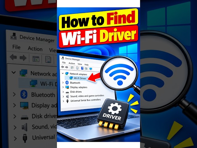 How to Find Your Wi-Fi Driver in Seconds #WiFiDriver #WiFiFix  #WiFi #WirelessDriver #NetworkAdapter