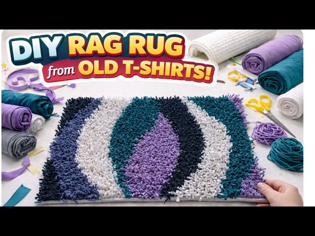 I Made This Rug Entirely From Recycled Fabric