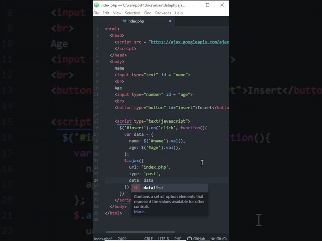 Insert Form Data Using jQuery Ajax In PHP MySQL