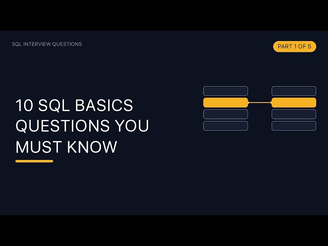 10 SQL Interview Questions You MUST Know (Basics & Keys) | Part 1 of 5