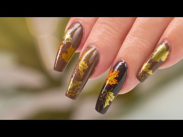 Fall Leaves Nail Art