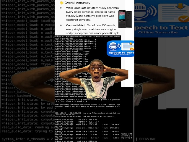 Running OpenAI AI on a JioPhone?! 🤯 (Offline Speech-to-Text)
