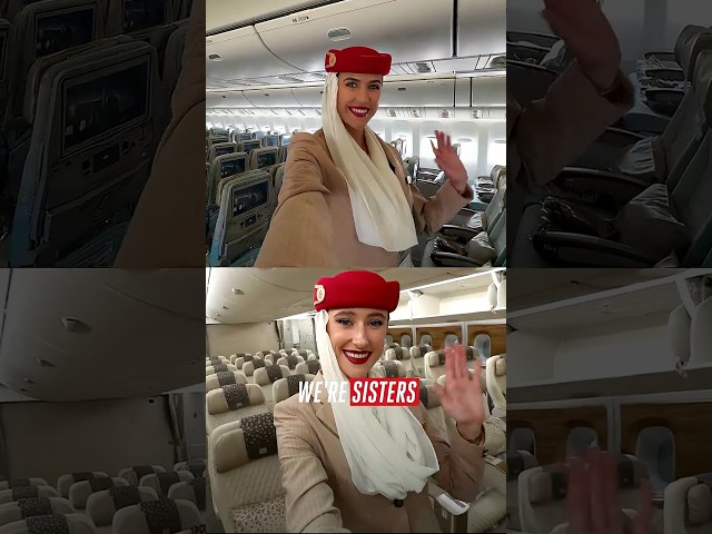 Sisters Working Together as Emirates Cabin Crew