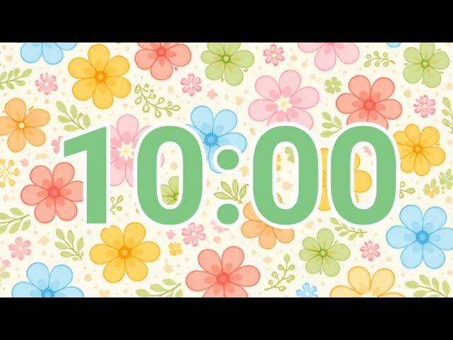 10-Minute Floral Garden Timer | Cute & Relaxing Spring Theme