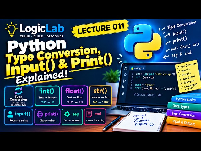 Python Mastery #011 — Type Conversion, input() & print() Explained