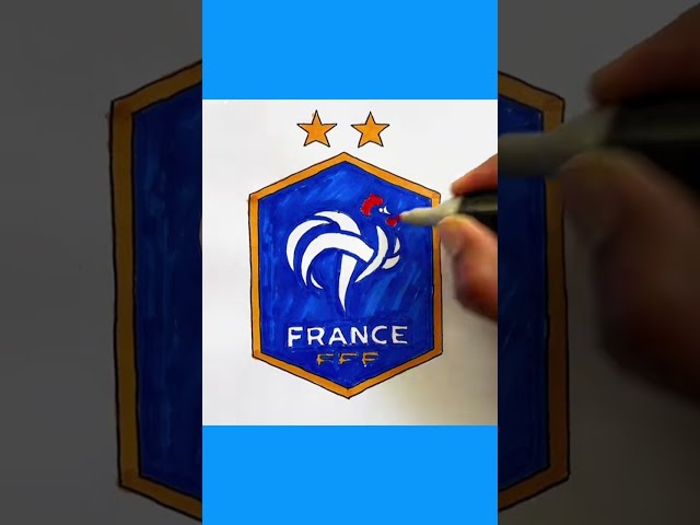 🇫🇷 How to Draw the France Logo Design | Easy Drawing Tutorial