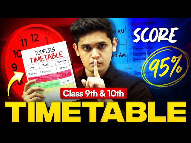 Topper’s Time Table for Class 9th & 10th 🔥 | Average to Topper Timetable | Prashant Kirad