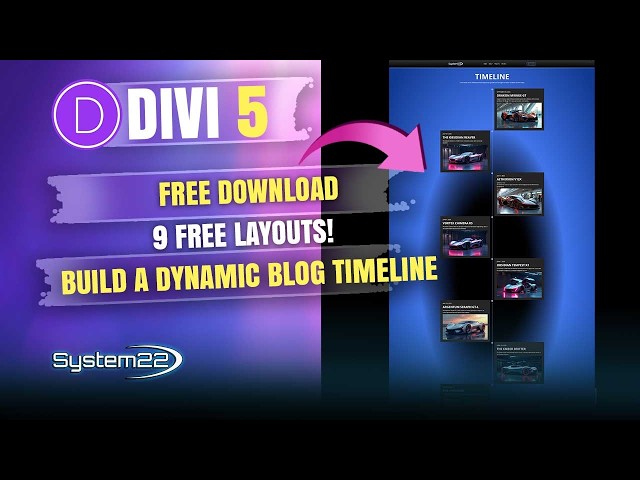 Divi 5 Free Download: 9 Timeline Layouts + Create a Dynamic Blog Timeline