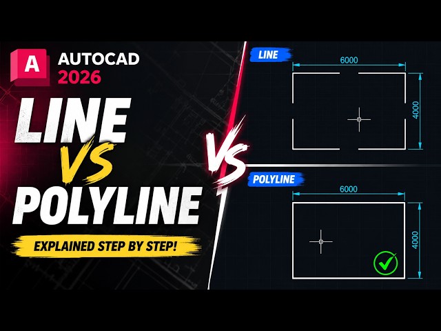 How to Use LINE and POLYLINE in AutoCAD 2026
