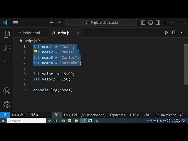 Minicurso JavaScript - Introdução a arrays e listas - Aula 14