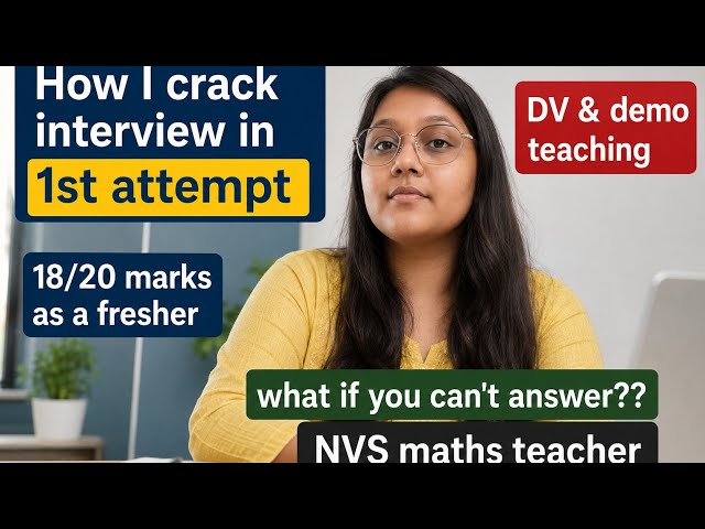 My honest  INTERVIEW experience |  #kvs #nvs 