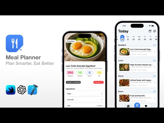 Meal Planner - AI Meal Planner with Nutrition Tracking | Full iOS Source Code | SwiftUI & Xcode
