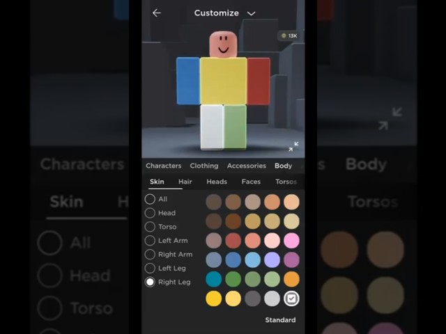 How to Edit Individual Body Colors on the Mobile App 🎨 | Roblox Tutorial