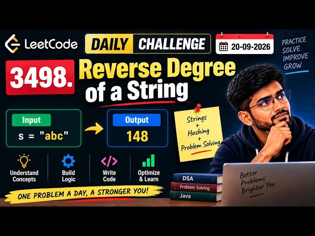 LeetCode 3498 | Reverse Degree of a String | 20-09-2026 |Java Solution | LeetCode Daily Challenge
