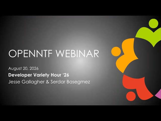 OpenNTF Webinar: Developer Variety Hour '26