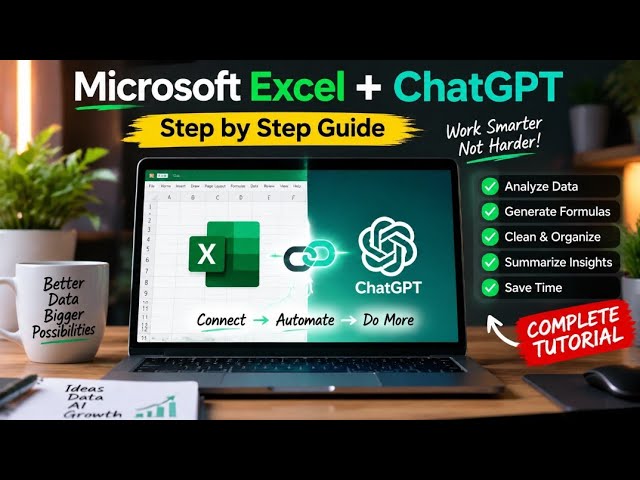 How to Use ChatGPT with Microsoft Excel | Complete AI Excel Tutorial for Beginners (2026)