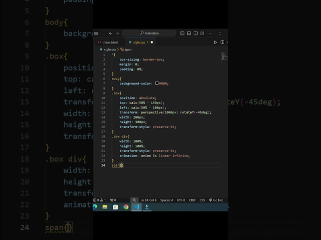 3D Card Animation | HTML CSS