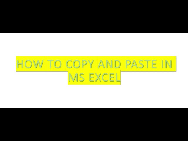 Copy and paste in excel #part1 #excel