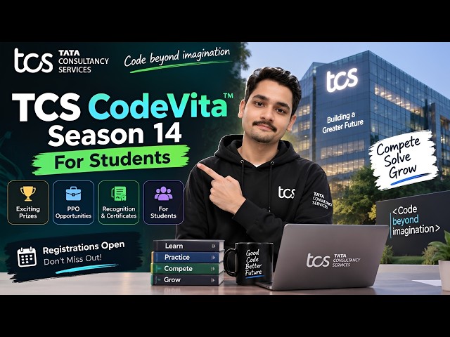 TCS CodeVita Season 14 || Student Hiring Opportunities, Prizes & How to Participate || Register Now!
