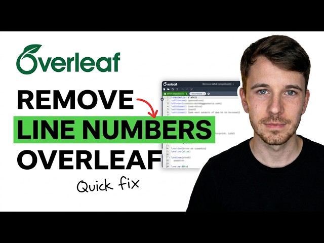How to Remove Line Numbers in Overleaf (Easy Guide)