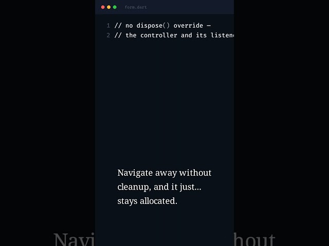 Forgetting dispose() Leaks Memory