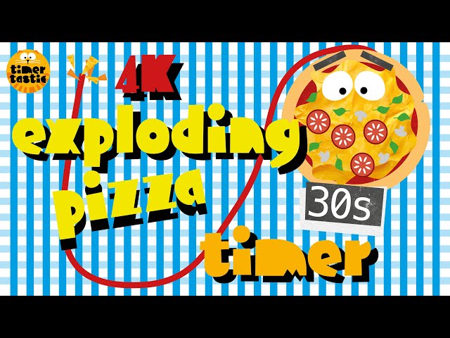 4K EXPLODING Pizza Timer Bomb! 🍕💣 | 30 Second Fun Countdown for Kids