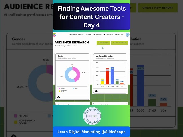 Finding Tools for content Creators Day 4 - Free Audience research tool
