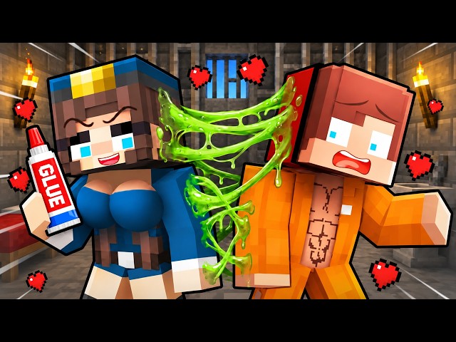 The Prison Guard Used Glue to Prank the Prisoner JJ - Maizen Minecraft Animation with Mikey
