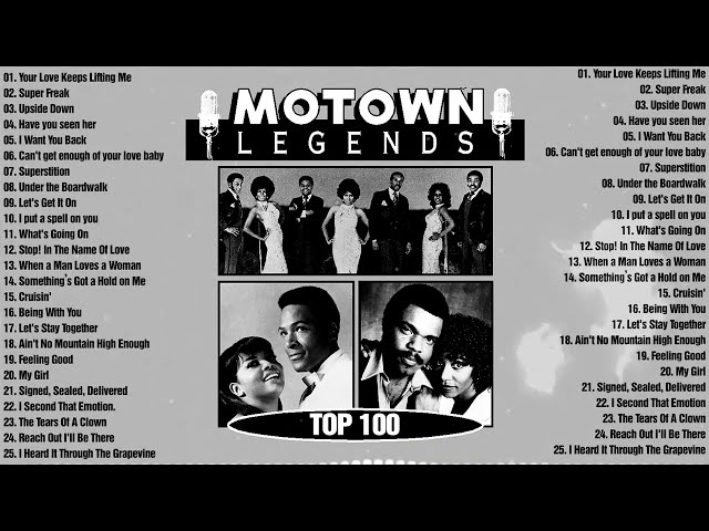 100 Motown Greatest Hits 60's 70's - Marvin Gaye, Al Green,Frank Sinatra,The Jackson 5