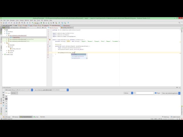 Android Development Tutorials #5 - Lists