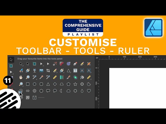 Affinity Designer Tutorial: Customise Toolbar, Tools, Ruler