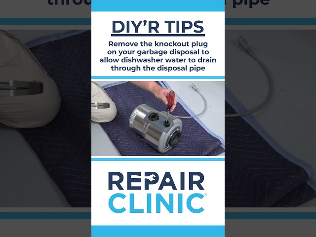 DIY'R TIPS - Remove Knockout Plug on Garbage Disposal to Drain