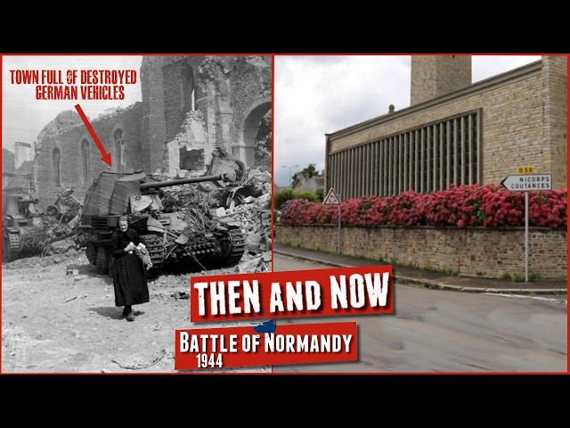 D-Day Then and Now - Battle for Normandy No pictures - real film. Part 8