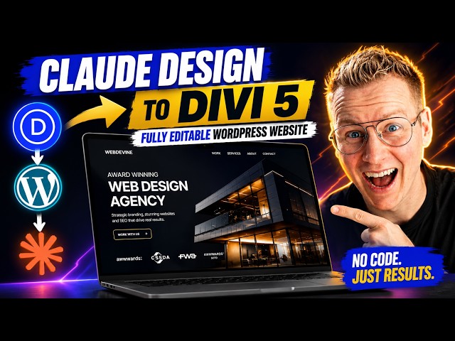 Claude Design + Divi 5 = The FASTEST Way to Build WordPress Websites 🤯