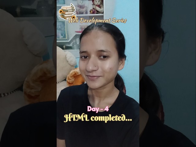 Finally HTML completed😊🩷💻Web development series day-4 #minivlog #studywithme #studyvlog