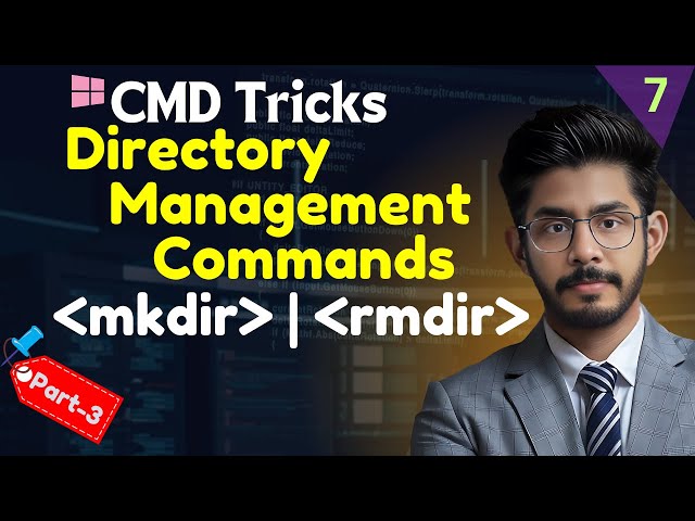 Directory management commands | mkdir command | rmdir command | File and Directory Management|Part-3