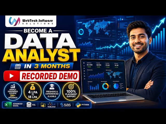 🚀Become a Data Analyst in 3 Months! Recorded demo by Industrial Working Professional(10+ yr Exp)