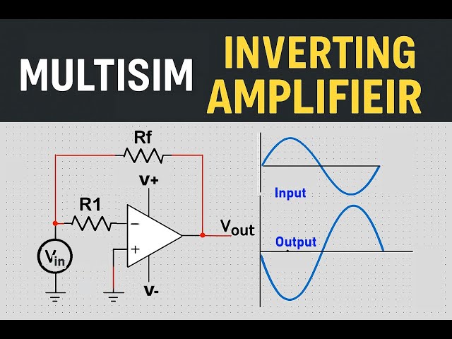 Opamp Based Inverting Amplifier | Multisim Simulation Tutorial #electronics #oapmp #multisim
