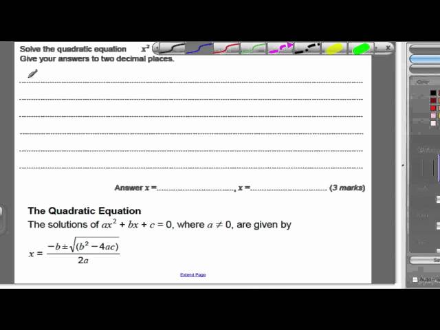 Quadratic Formula 2 (GCSE Higher Maths): Exam Qs 6