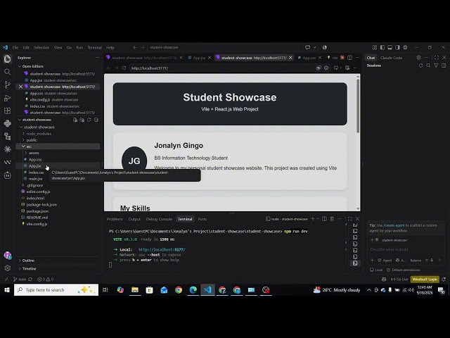 Vite + React.js Project Demo  Web Systems & Integrative Programming