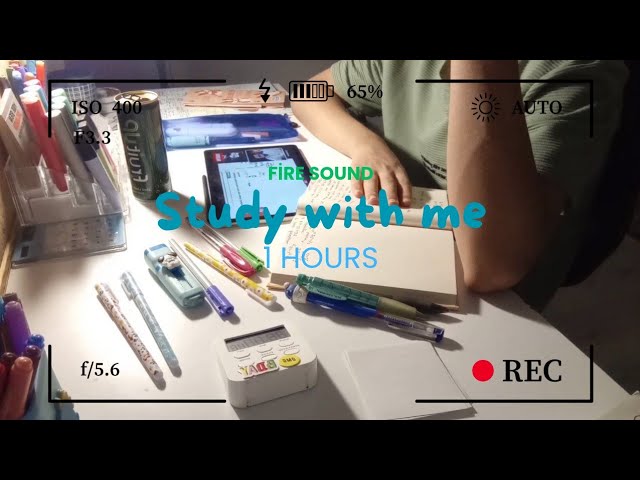 Study With Me 🔥 | Cozy Fireplace Sounds 📚 | Deep Focus & Productivity | 1 Hours