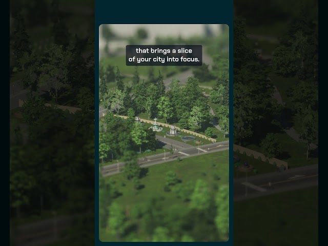 How to get this cool tilt shift effect in Cities: Skylines II