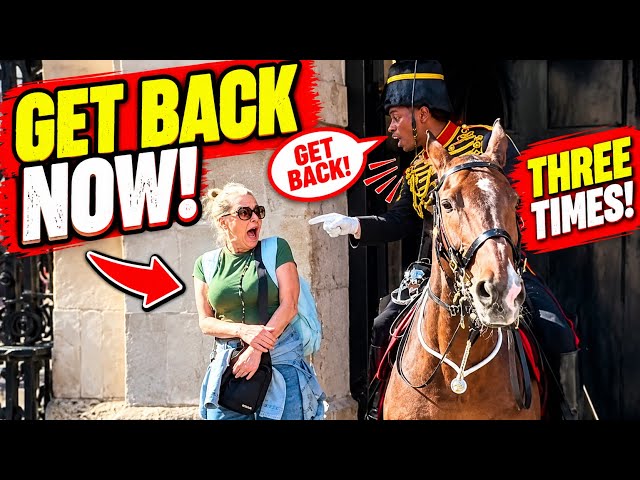 GET BACK! King’s Guard WARNS Tourist THREE TIMES!