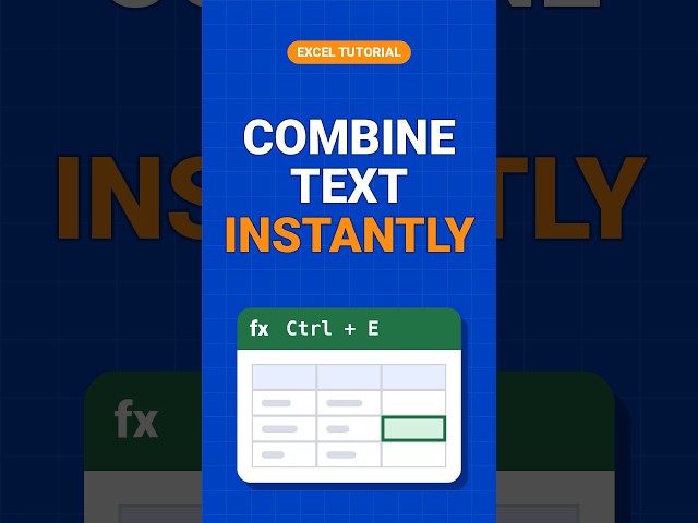 Excel Text Trick: Combine Names Instantly with Flash Fill #Shorts