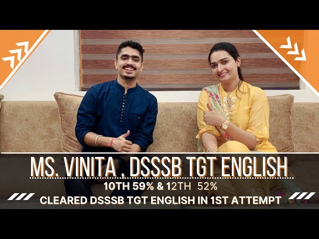 #5 Success Story Of Ms. Vinita 💯❤️ DSSSB TGT ENGLISH 🎊 @Ashwani Sheoran