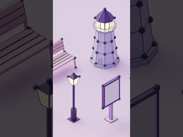 Create Isometric models in Blender!  #blender  #3d
