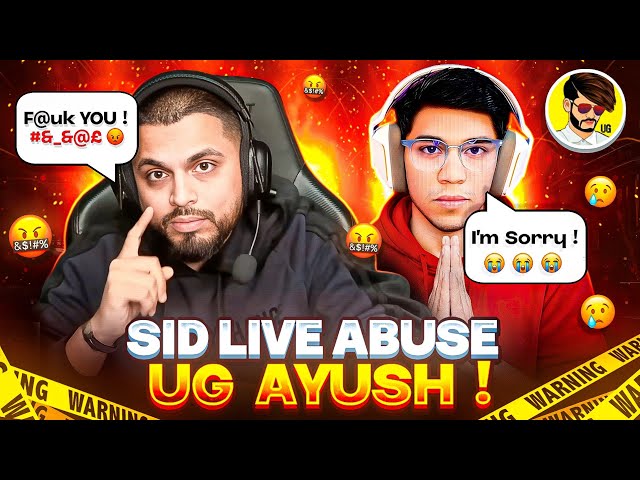 SID LIVE ABUSE @UnGraduateGamer PC VS MOBILE CONTROVERSY THE END