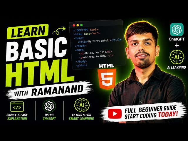 HTML Tutorial for Beginners in Hindi | AI & ChatGPT Ke Sath Coding Sikho