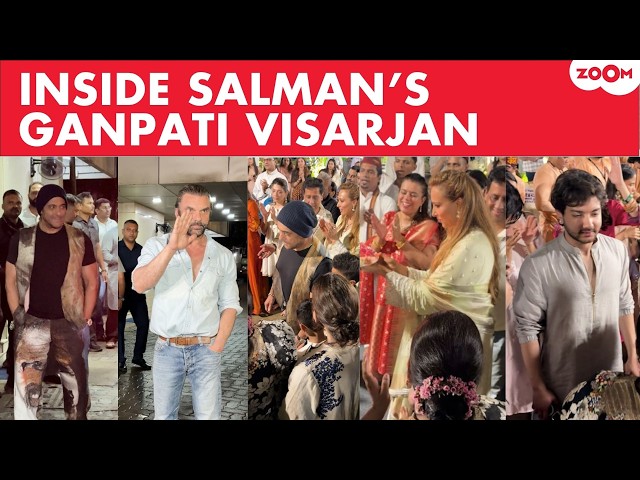 Inside Salman Khan’s Ganpati Visarjan | Arpita, Alvira, Arhaan, Nirvaan & Ayat join Bappa's Farewell