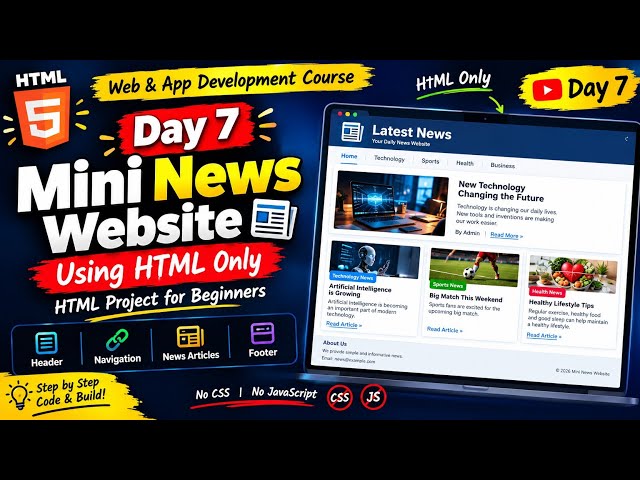 MINI NEWS WEB USING HTML [CLASS:19]